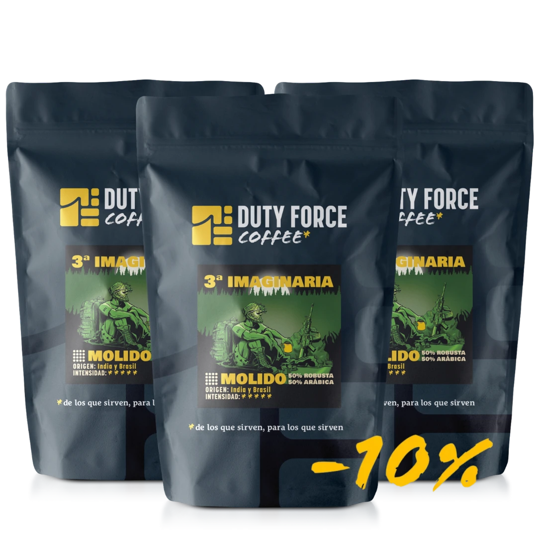 Pack 3 unidades de café molido 3ª Imaginaria de Duty Force Coffee con 10% de descuento